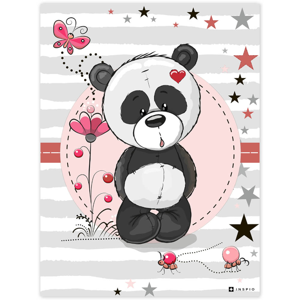 Afbeelding met een panda in de kinderkamer 