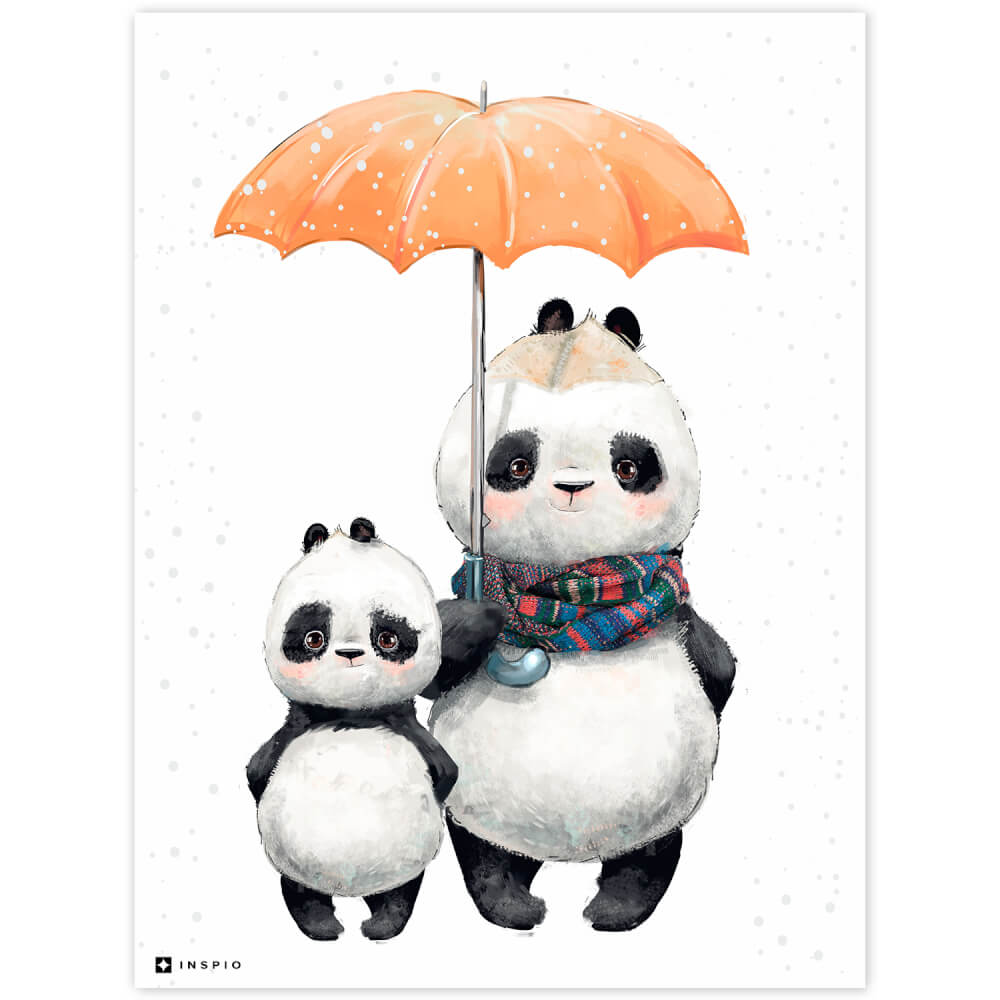 Een afbeelding van een Panda voor de kinderkamer 
