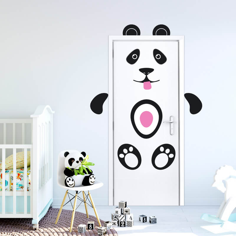 Panda - sticker voor de deur en rond de deurpost